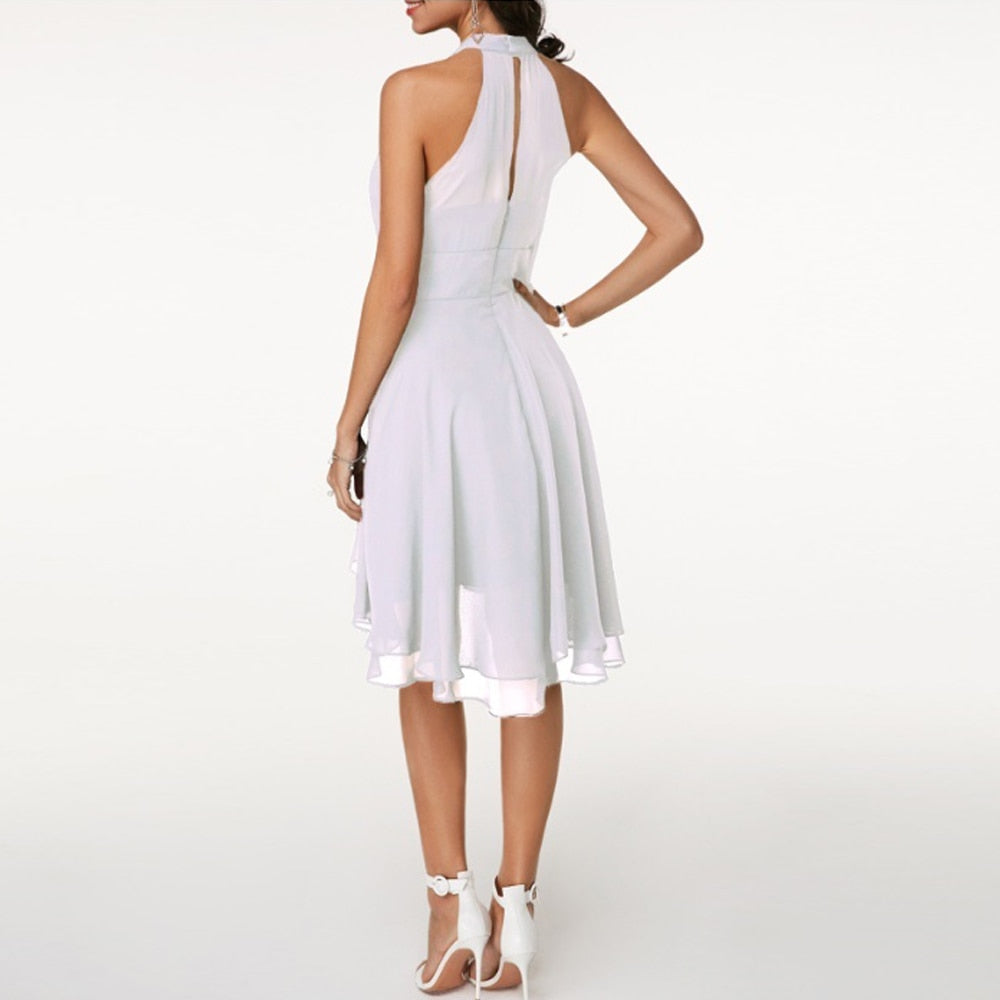 Lily | Women's Summer Neckholder Midi Dress