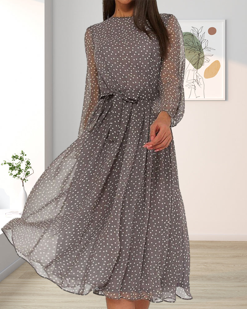 Julia | Women's Elegant Longsleeve Midi Dress