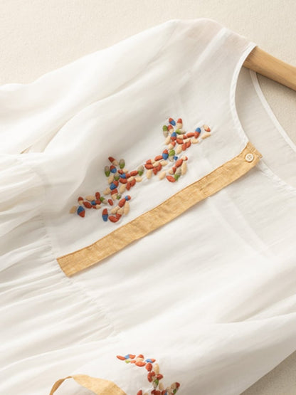 Ryleigh | Women's Elegant Linen Midi Dress