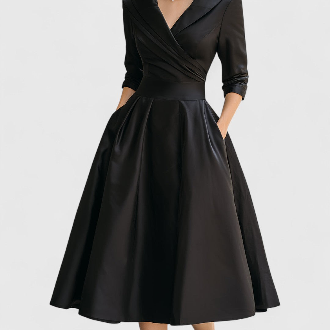 Camila | Women's Elegant Wrap Midi Evening Dress