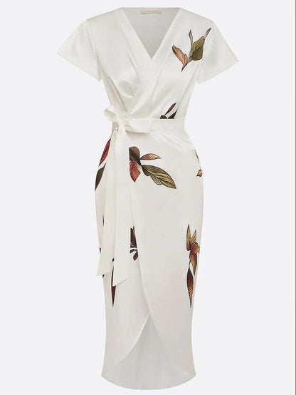 Skye | Women's Elegant Printed Wrap Dress