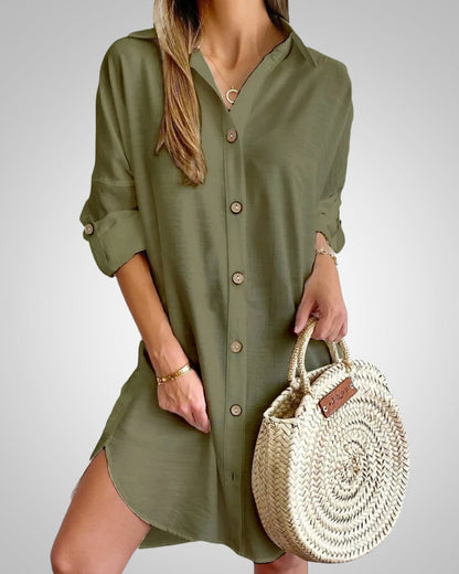 Natasha | Women's Relaxed Button Shirt Dress
