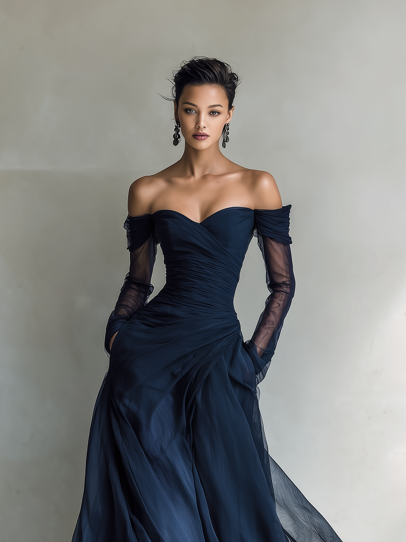 Valerie | Women's Elegant Off-Shoulder Maxi Dress