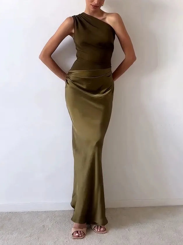Willow | Women's Elegant One-Shoulder Maxi Dress