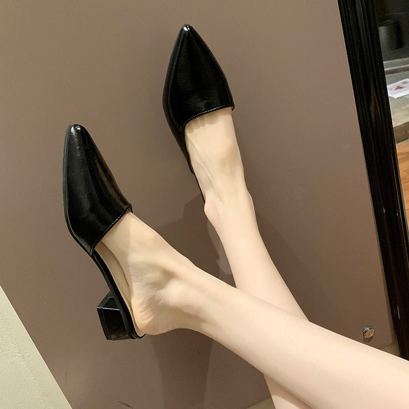Aoife | Women's Pointed Toe Slip-On Low Heel Sandals