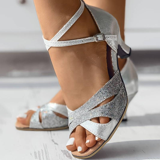 Bella | Women's Elegant Glitter Heel Sandals