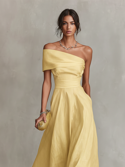Amy | Women's Elegant One-Shoulder Maxi Dress