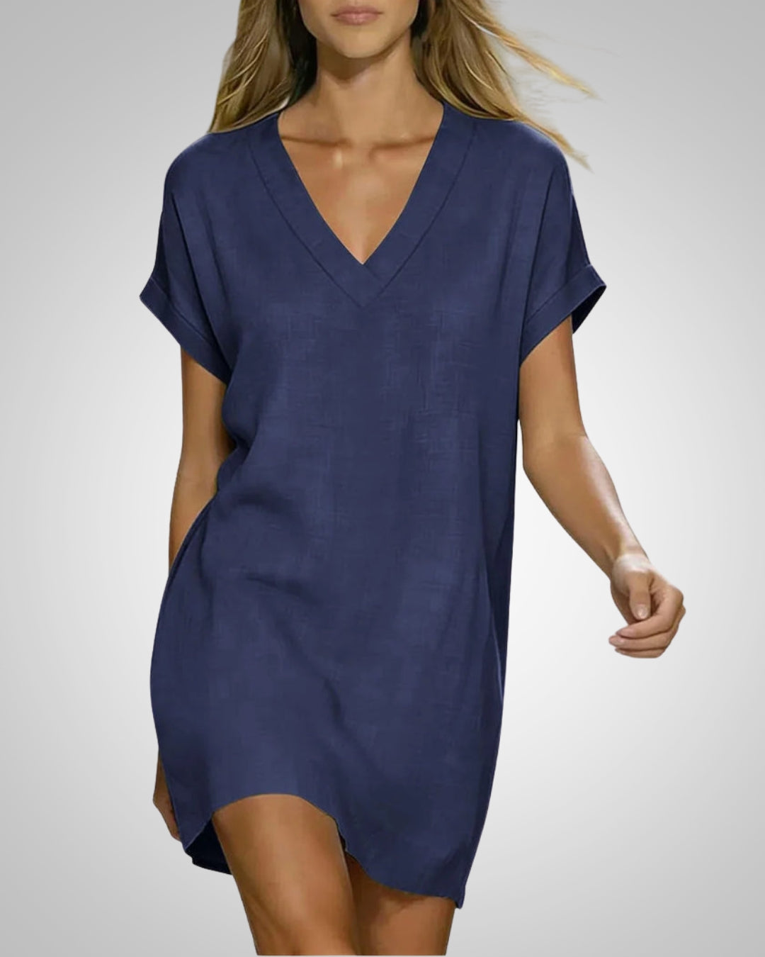 Sarah | Women's Relaxed V-Neck Midi Dress