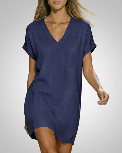 Sarah | Women's Relaxed V-Neck Midi Dress
