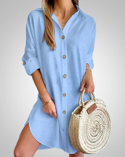 Natasha | Women's Relaxed Button Shirt Dress