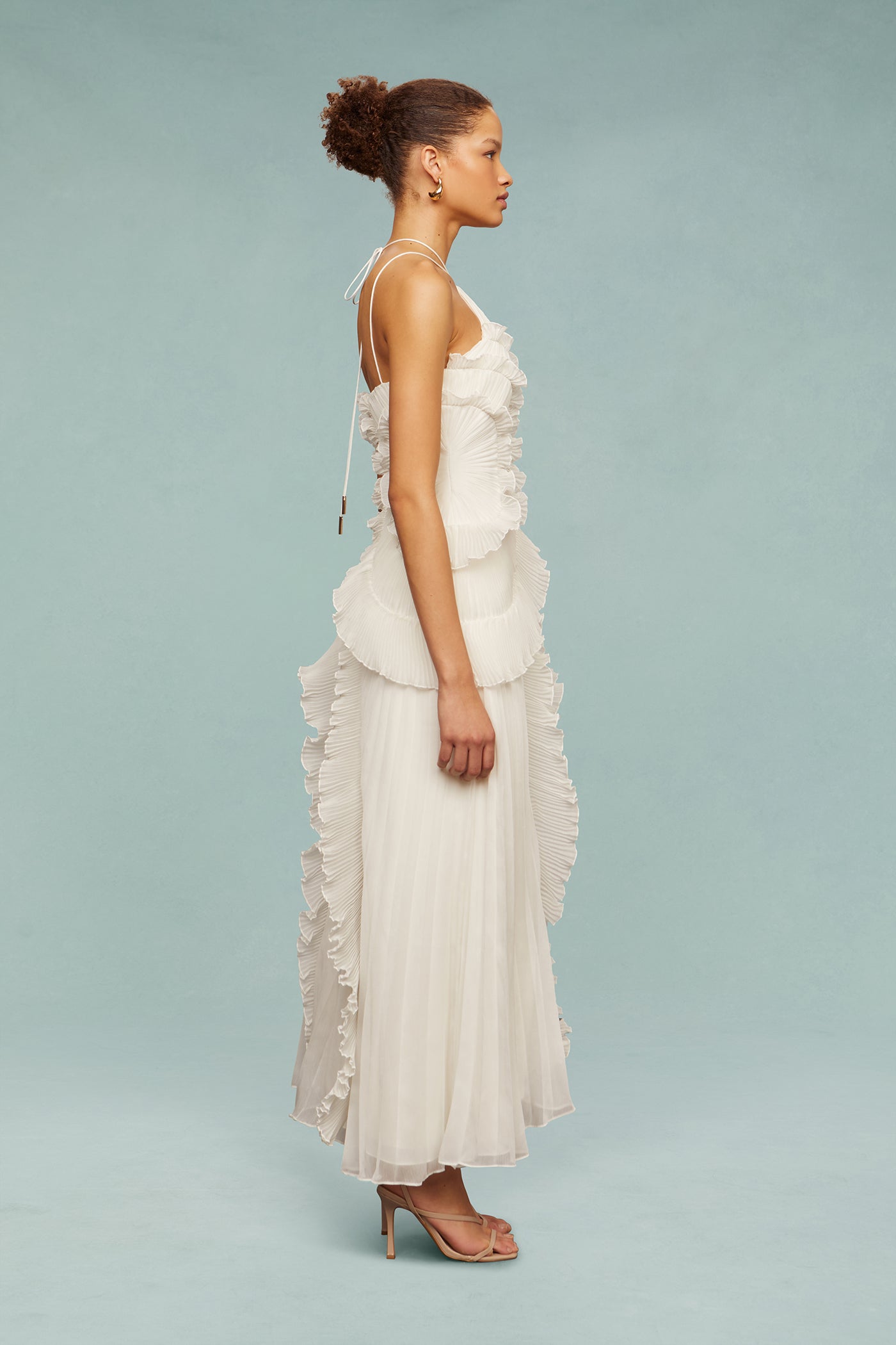 Elena | Women's Embroidered Halterneck Maxi Dress