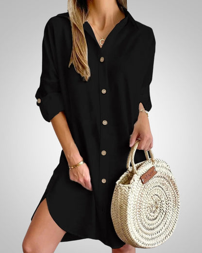 Natasha | Women's Relaxed Button Shirt Dress