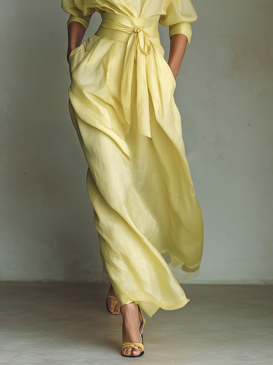 Eloise | Women's Yellow Summer Maxi Dress