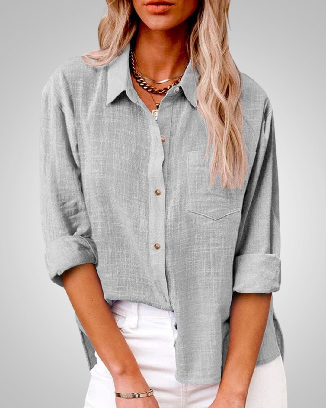 Maria | Women's Classic Summer Button-Up Blouse