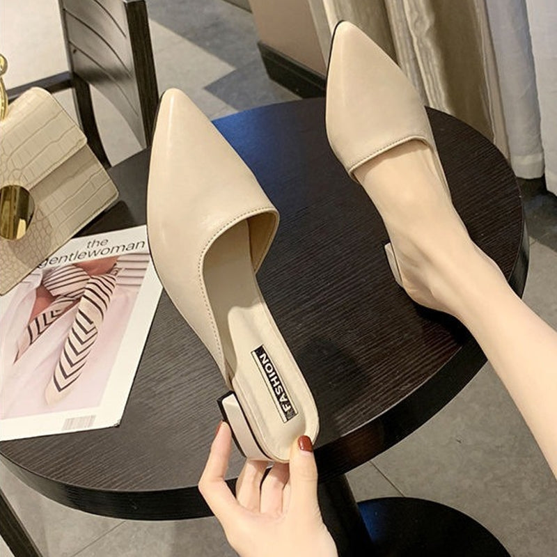 Aoife | Women's Pointed Toe Slip-On Low Heel Sandals