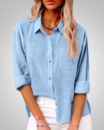 Maria | Women's Classic Summer Button-Up Blouse
