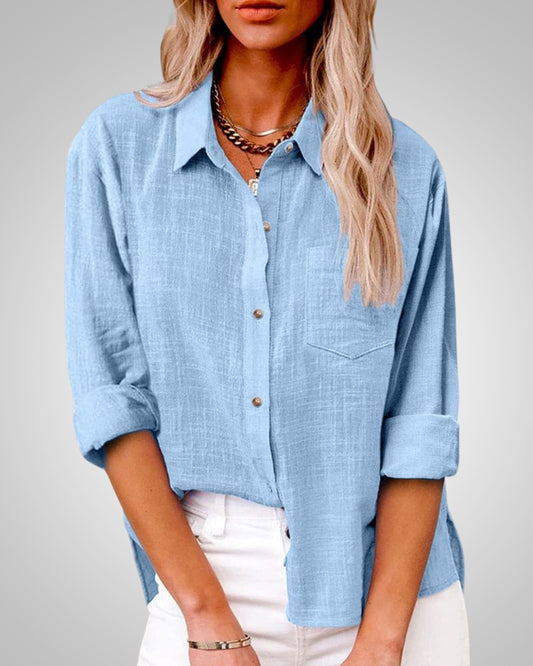 Maria | Women's Classic Summer Button-Up Blouse