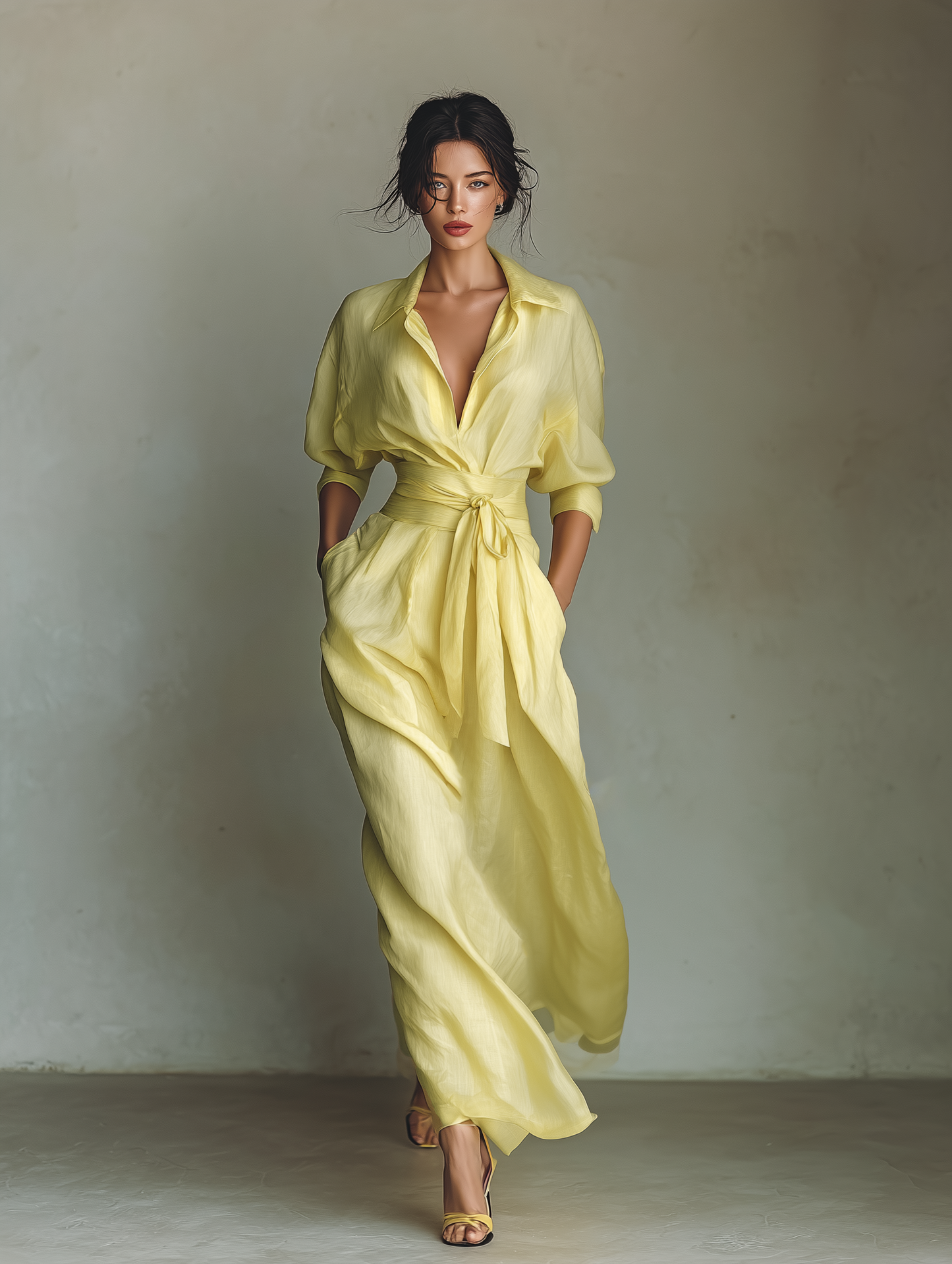 Eloise | Women's Yellow Summer Maxi Dress