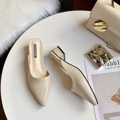 Aoife | Women's Pointed Toe Slip-On Low Heel Sandals