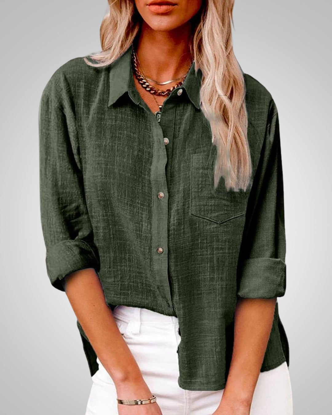 Maria | Women's Classic Summer Button-Up Blouse