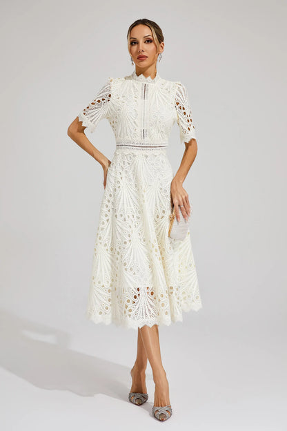 Brianna | Women's Elegant Half Sleeve Midi Dress