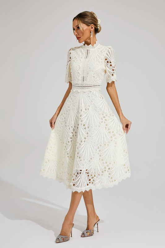 Brianna | Women's Elegant Half Sleeve Midi Dress