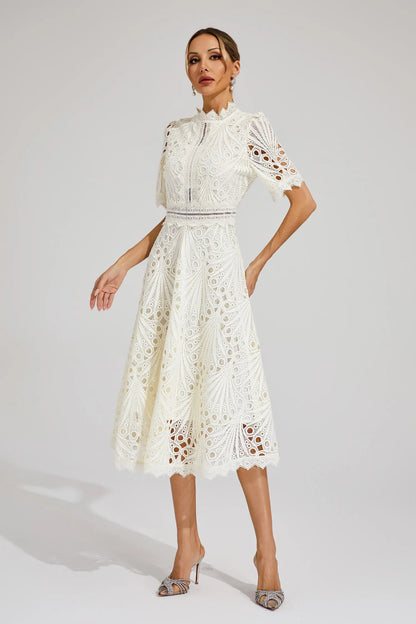 Brianna | Women's Elegant Half Sleeve Midi Dress