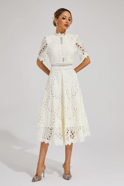 Brianna | Women's Elegant Half Sleeve Midi Dress