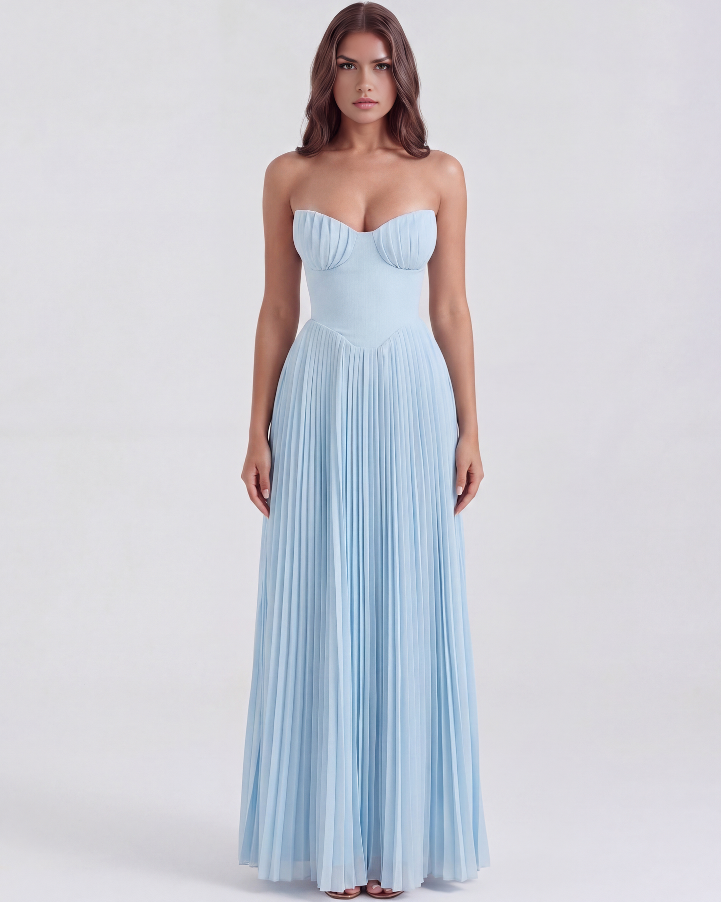 Aisling | Women's Elegant Pleated Maxi Dress