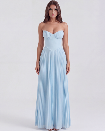 Aisling | Women's Elegant Pleated Maxi Dress