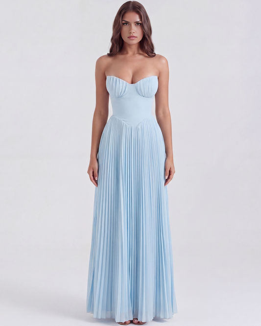 Aisling | Women's Elegant Pleated Maxi Dress