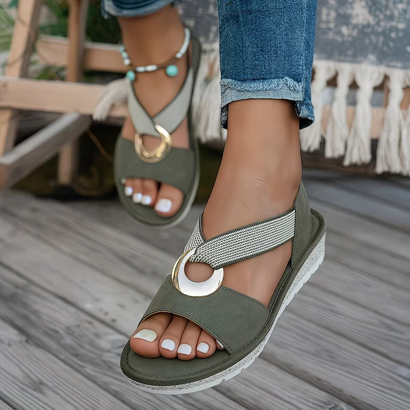 Paige | Women's Flat Buckle Sandals