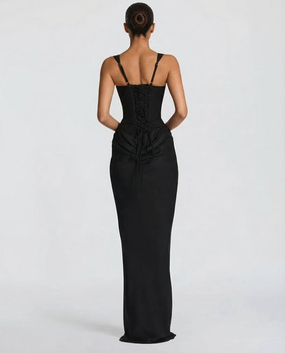 Clara | Women's Elegant Draped Maxi Dress