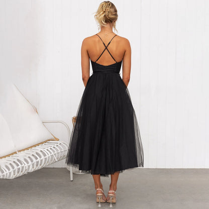 Aurora | Women's Elegant Spaghetti Strap A-line Dress