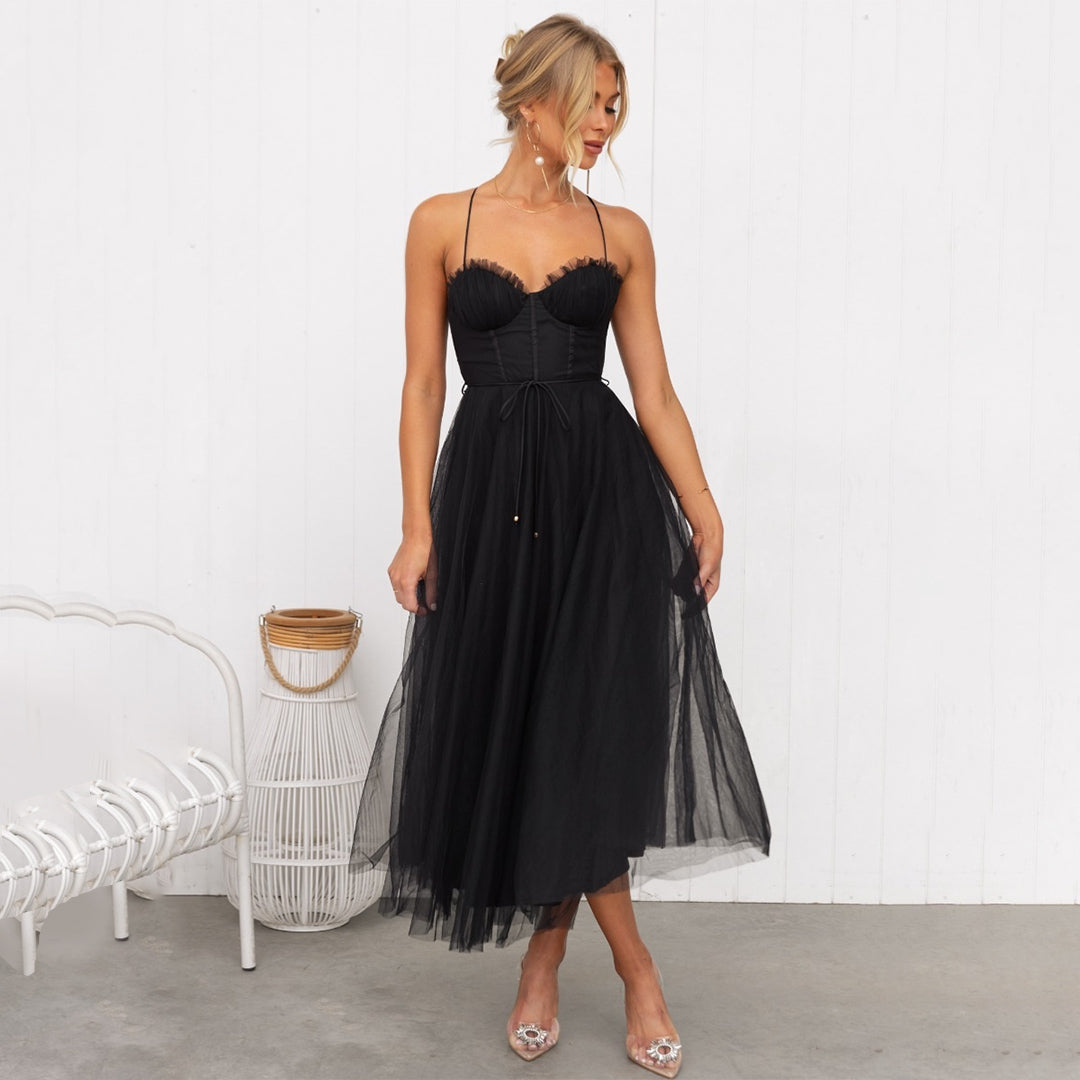 Aurora | Women's Elegant Spaghetti Strap A-line Dress