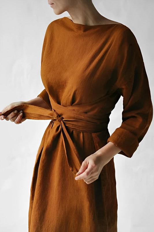 Aoife | Women's Summer Linen Wrap Dress