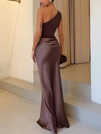 Willow | Women's Elegant One-Shoulder Maxi Dress