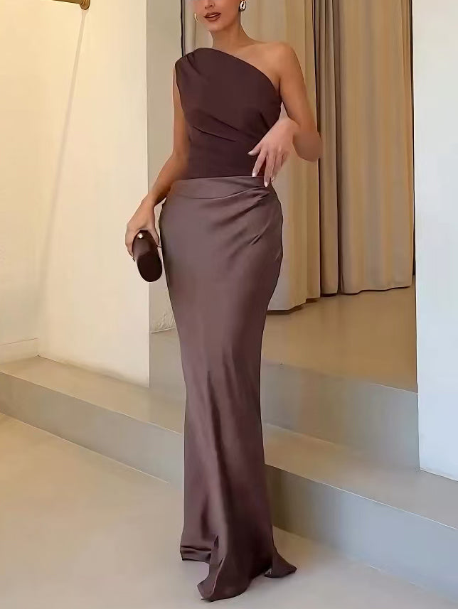 Willow | Women's Elegant One-Shoulder Maxi Dress