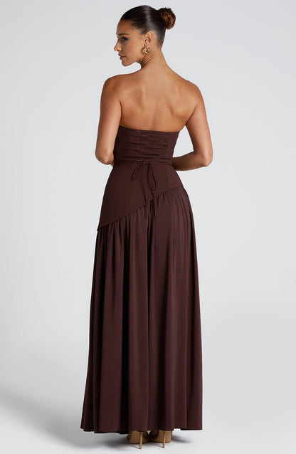 Lucy | Women's Formal Side Slit Wedding Guest Maxi Dress