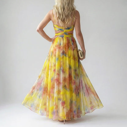 Paige | Women's Evening Watercolor Long Dress