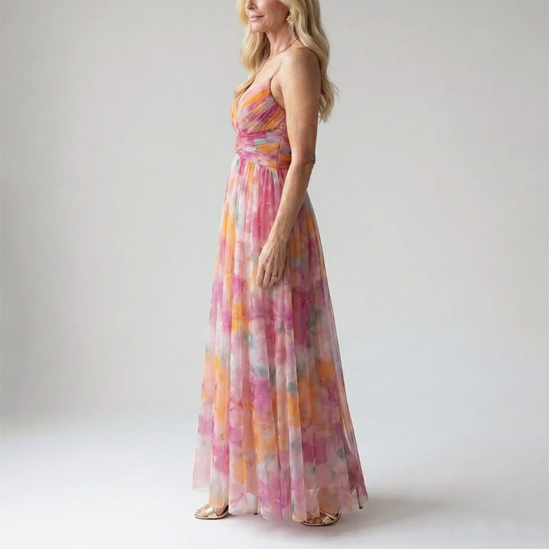 Paige | Women's Evening Watercolor Long Dress