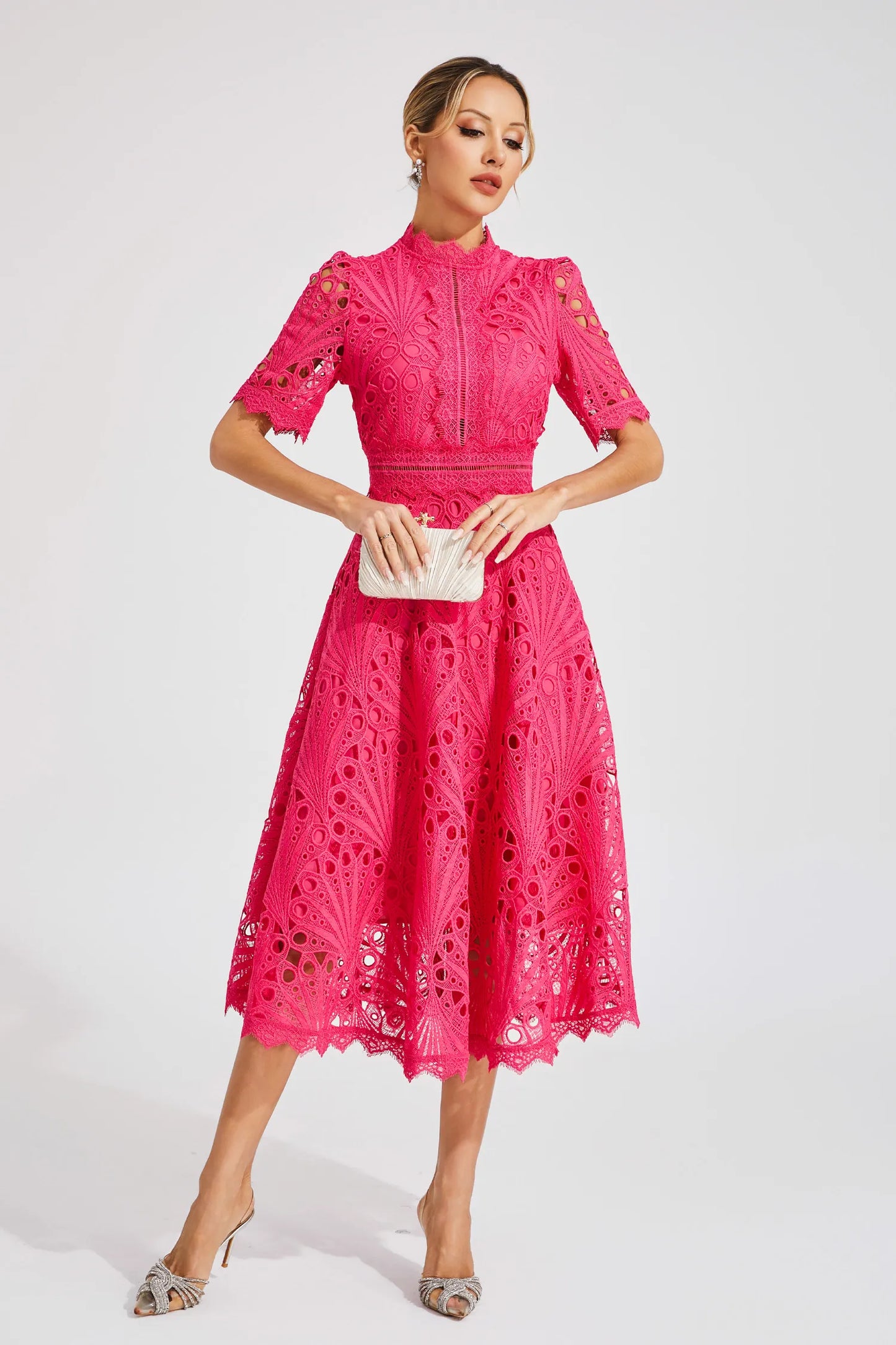 Brianna | Women's Elegant Half Sleeve Midi Dress