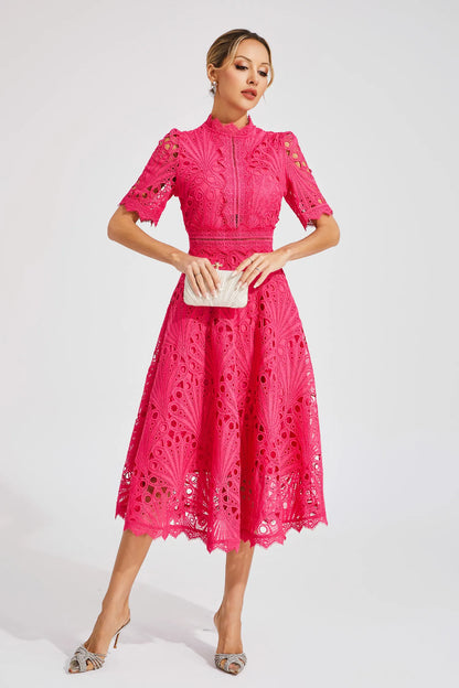Brianna | Women's Elegant Half Sleeve Midi Dress