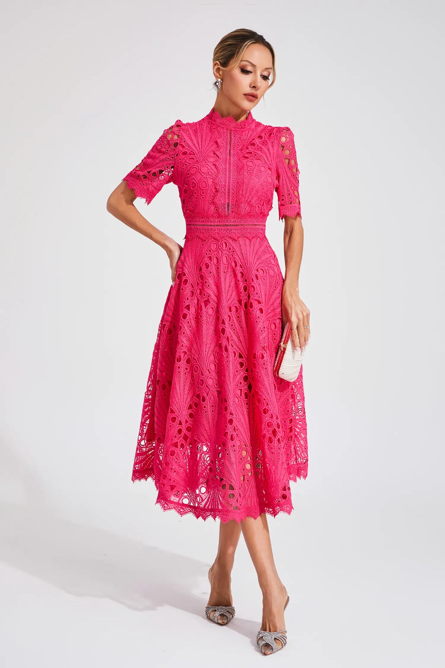 Brianna | Women's Elegant Half Sleeve Midi Dress