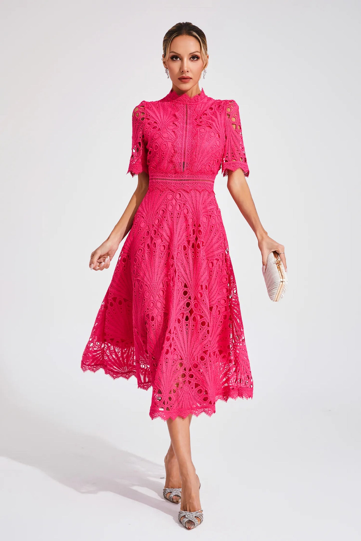 Brianna | Women's Elegant Half Sleeve Midi Dress