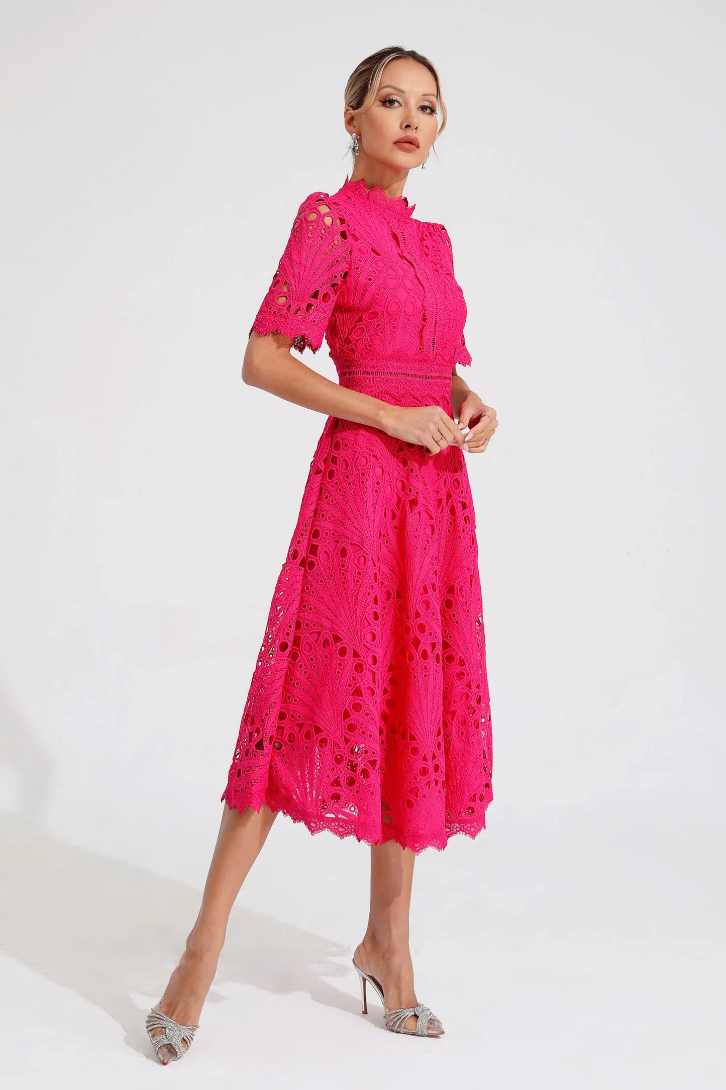 Brianna | Women's Elegant Half Sleeve Midi Dress