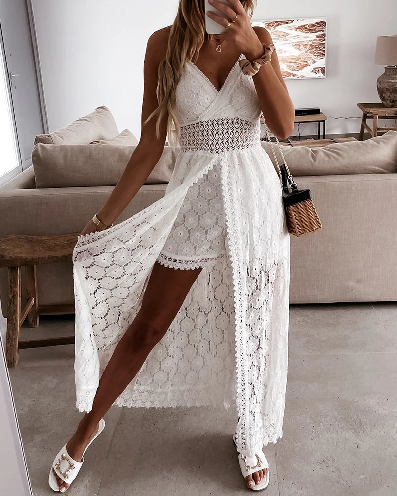 Naila | Women's Summer V-neck Boho Dress with Shorts