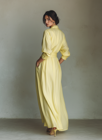 Eloise | Women's Yellow Summer Maxi Dress