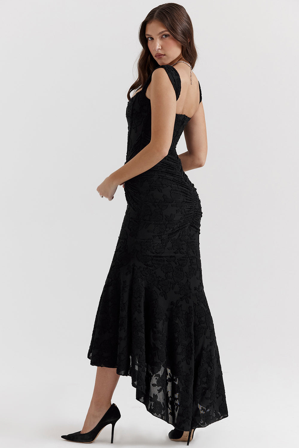 Everly | Women's Asymmetrical Wedding Guest Maxi Dress