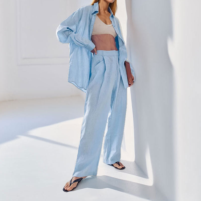 Dakota | Women's Relaxed Linen Two Piece Shirt Set